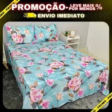 Jogo De Lençol Percal Casal Cama Box Com 2 Fronhas