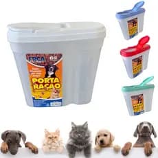 Porta Ração Com Tampa 1,7 Litros Para Cachorros e Gatos – Prático e Higiênico