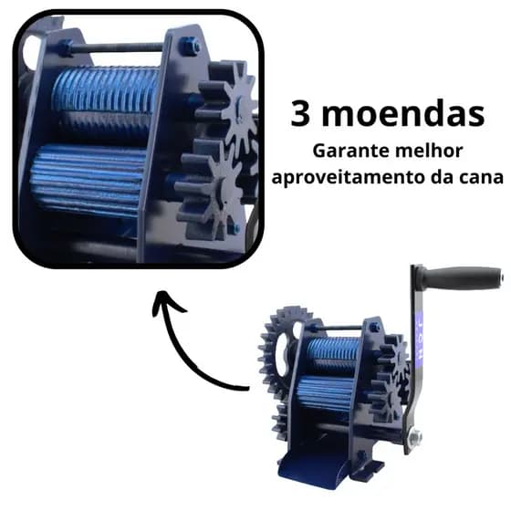 Engenho De Cana Garapeira Manual Com 3 Moendas