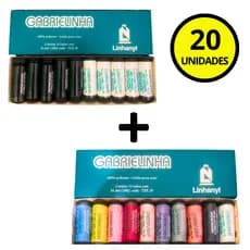 Kit Com 20 Linhas Gabrielinha Preta, Branca e Sortidas