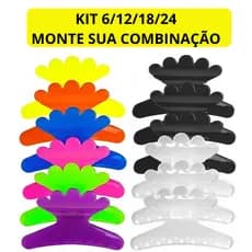 Kit 6/12/18/24 Piranhas de Salão Para Cabelos Coloridos - Monte sua Variação