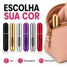 KIT 3/6/9 Porta Perfume 5ml Frasco Recarregável Portátil Spray - Escolha sua Cor