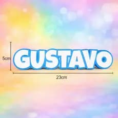 Placa Personalizada com nome decorativo em 3D - Escolha nome simples ou composto