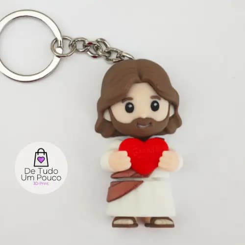 Chaveiro Jesus articulado em 3D - Presente para Católicos e Cristãos