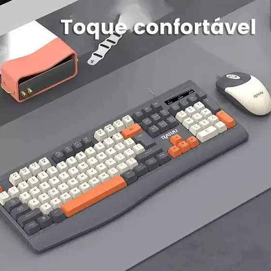 Kit Teclado Gamer e mouse Profissional para jogos teclado com fio
