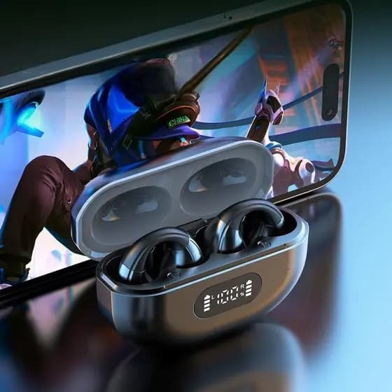 Fone de Ouvido com Tradução por IA Simultânea Inteligente Bluetooth Design Idioma Aberto