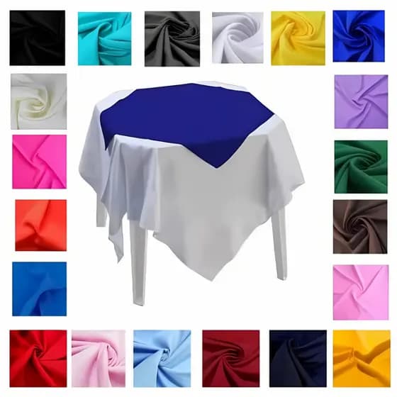 Kit 30 Toalhas de Mesa Cobre Manchas Oxford 0.75 x 0.75 com Bainha Para Buffet Festa - Luxo
