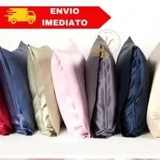 Kit 02 Fronhas de Cetim Anti frizz 50x70 Diversas Cores