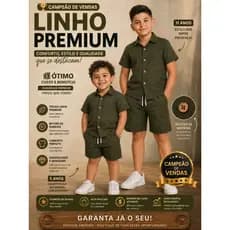 Conjunto Infantil Mauricinho linho de menino 2 a 14 anos Conjunto infantil menino Roupa infantil