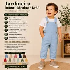 JARDINEIRA LONGA Infantil Menino Bebê / Macacão Infantil Bebê