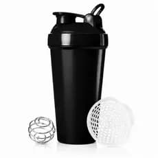 Coqueteleira Shaker 600ml livre de BPA com marcação de ML na lateral Esfera misturadora e Peneira