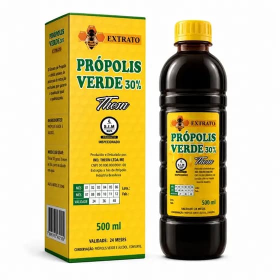Extrato de Própolis Verde Garrafa de 500ml Extra-forte