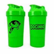 Coqueteleira Shaker 500ml Meninas Super Poderosas com 2 Compartimentos mais Esfera e Peneirinha