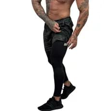 Shorts 2 em 1 Masculino Com Legging Academia Corrida Treino Compressão