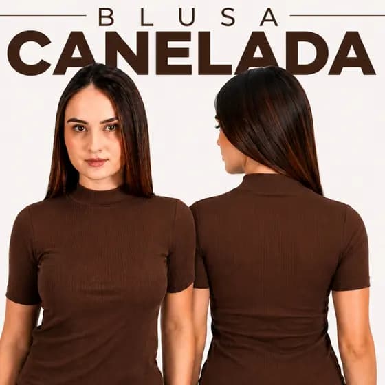 Blusa Feminina Blusinha Canelada Manga Curta Envio Rápido