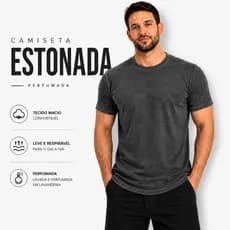 Camiseta Estonada Perfumada Premium Algodão Slim Não Encolhe Copa Brasil