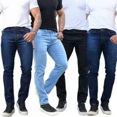 Kit 4 /3/2 Calça Jeans Promoção Masculino para trabalho Envio Imediato MODABOY