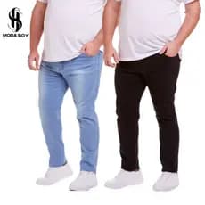 Calça Jeans PLUS SIZE 50 52 54 56 Promoção Masculino Com Lycra Envio Imediato  MODABOY