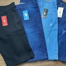 Kit 4 Bermuda Jeans Masculina direta da fabrica Premium Várias  Lavargem Envio imediato