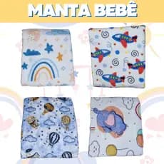 Cobertor Manta Bebê Estampada 100x90