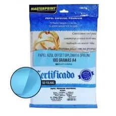 Papel Offset Diplomata Opaline Color Plus A4 180g 50 Folhas Liso.