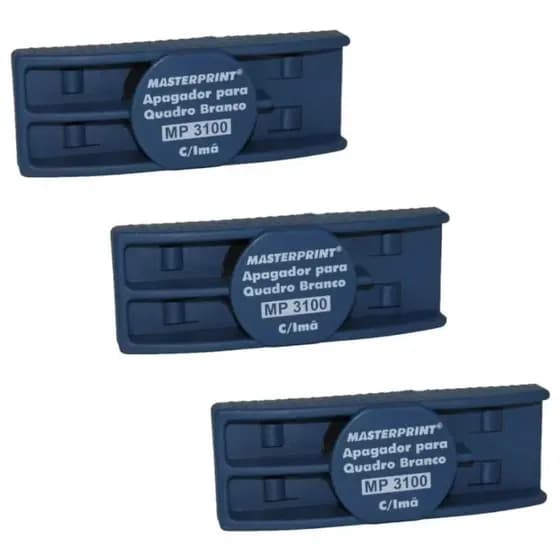 3x Apagador Quadro Branco Magnetico Suporte Canetas Atacado