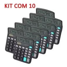 Kit 10 Calculadora Eletrônica De Mesa 12 Dígitos Mp1086 Masterprint Oferta!!!!!!