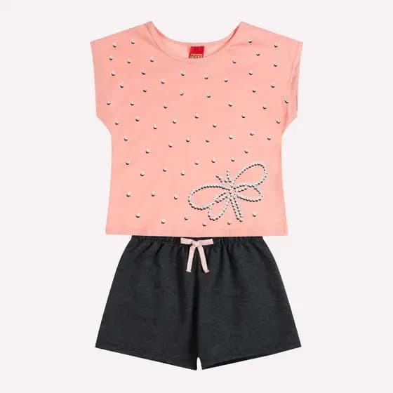 Conjunto Kyly Menina - Menina Libélula Pink