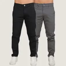 Kit Calça Sarja Masculina Calca Masculino Com Lycra Elastano