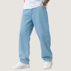 Calça Balão Calca Jeans Masculina Bag Boca Larga Streetwear Estilo Rua Despojado