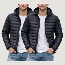 Kit 2 Jaquetas Masculina Bombojaco Puffer Impermeável Capuz