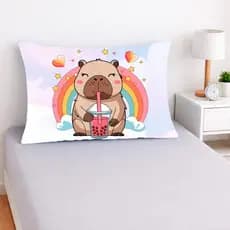 Fronha Personagem Premium 50x70 – Estampa HD Alta Qualidade | Stitch |Corinthians | Hello Kitty | Capivara | princesas