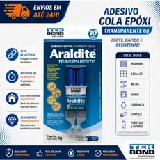 Adesivo Araldite Cola Epóxi Transparente 10 Min Seringa 6g