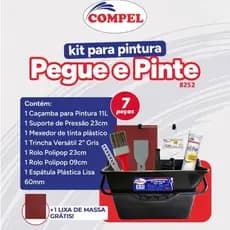Kit Para Pintura Profissional com 7 peças Pegue e Pinte Compel