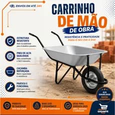 Carrinho De Mão De Obra Master Galvanizado Maestro