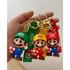 Chaveiro Mário Bros 3D Emborrachado Grande para Bolsas Chaves e Colecionadores
