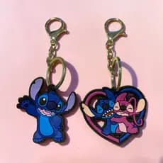 Chaveiro Stitch Emborrachado para Mochilas Bolsas Estojos e Chaves