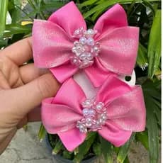Par de laços infantil bordados a mão laços infantil fofos laço infantil com flores