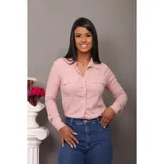 Blusa Feminina Viscolinho Com Elastano Casual Elegante Basica Modelo Social