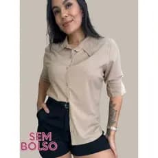 Camisa Feminina Viscolinho Com Elastano Modelo Social Blusa Casual Elegante