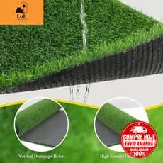 4 PÇS Tapete Grama Sintética Artificial 20mm Medida1,00 x 1,00 ( 1.00m² ) Decoração Jardim- B-28