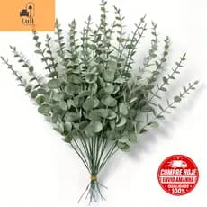 Galho De Eucalipto De Silicone Para Decoração,  Artificial, Folhagem, Arranjo, Casa - ZH801674