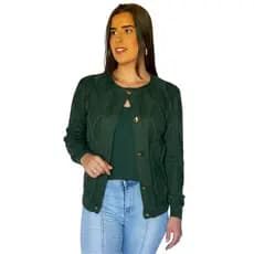 Conjunto Casaco Feminino Plus Size Tricô Inverno Cardigan de Frio com Botões Losango + Regata Tricot