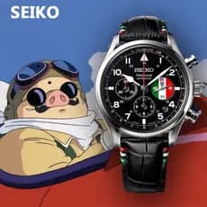Relógio Multifuncional SEIKO PRESAGE 6 Pinos Chronograph Porco Rosso Edição Limitada De Moda Masculina De Negócios