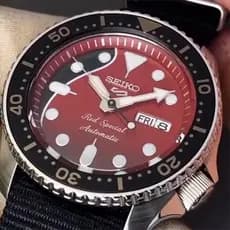 SEIKO 5 RED Special Masculino Edição Limitada Moda Multifuncional Calendário Relógio