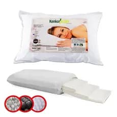 Travesseiro Regulavel Ant Alérgico - Magnético Ortopédico  Com Infra Vermelho Longo Kenko Light