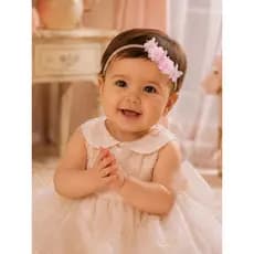 Faixa Tiara Infantil Borboleta Flor Laço Bebe RN