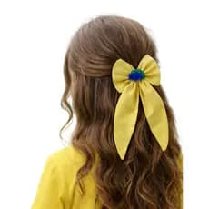 Laço De Cabelo Brasil Pontas Dupla Presilha Infantil