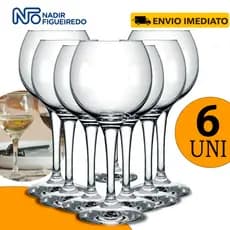 KIT 6 Taças para vinho Celebra Nadir 300ml Degustação Drink Vidro de Ata Resistencia
