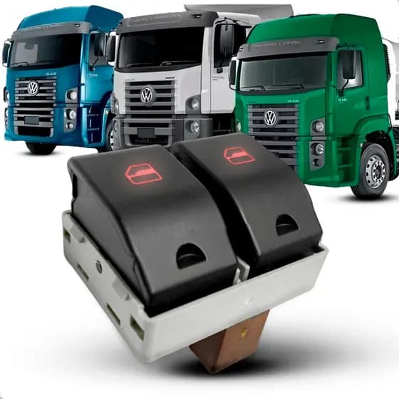 Botao Interruptor Vidro Eletrico Duplo Caminhão Volkswagen Constellation Lado Motorista